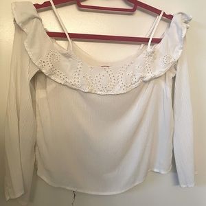 Mossimo ruffle off the shoulder Top - sizes small and medium